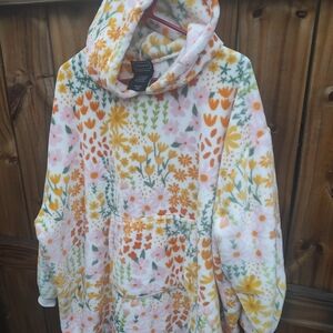 Floral Hooded Sweatshirt